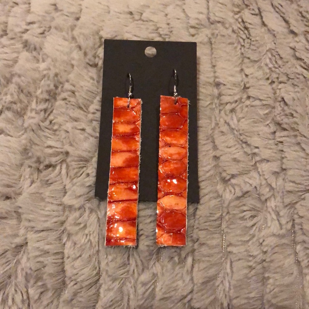 Leather handmade earrings